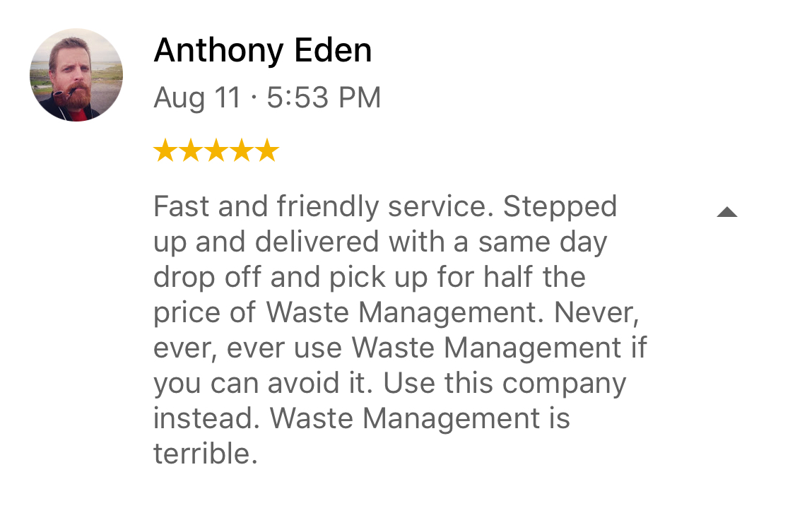 wm dumpster rental prices 